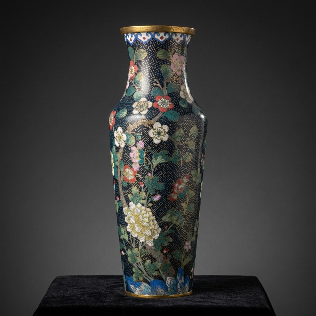 Blue Floral Vase