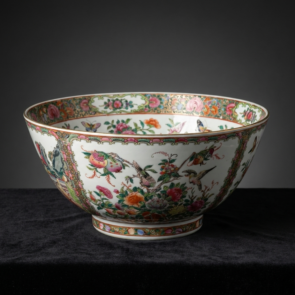 Famille Rose Pomegranate Bowl